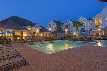 Twilight pool view